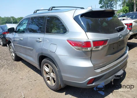 2015 Toyota Highlander Limited V6 from USA, damaged, VIN 5TDDKRFH4FS102470